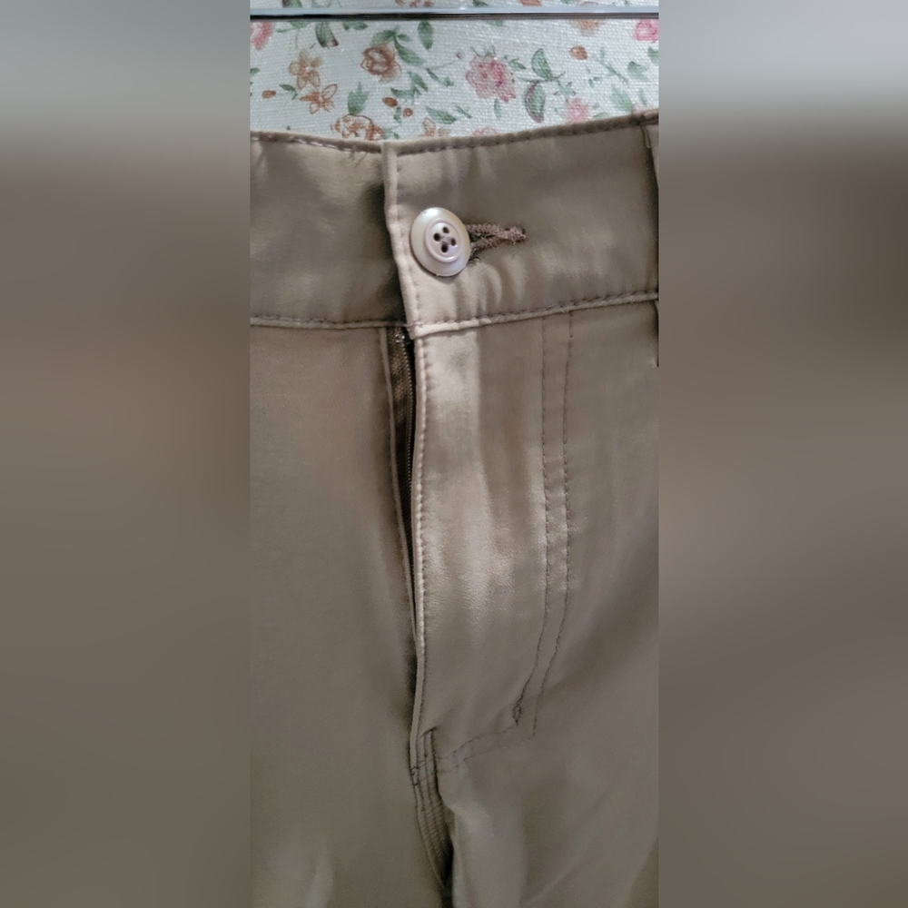 Burnside Men's Classic Tan Flat Front Shorts - Picture 2 of 5